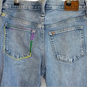 J.Crew Slouchy Boyfriend Jeans Size 27 Distressed Raw Hem Vintage Wash